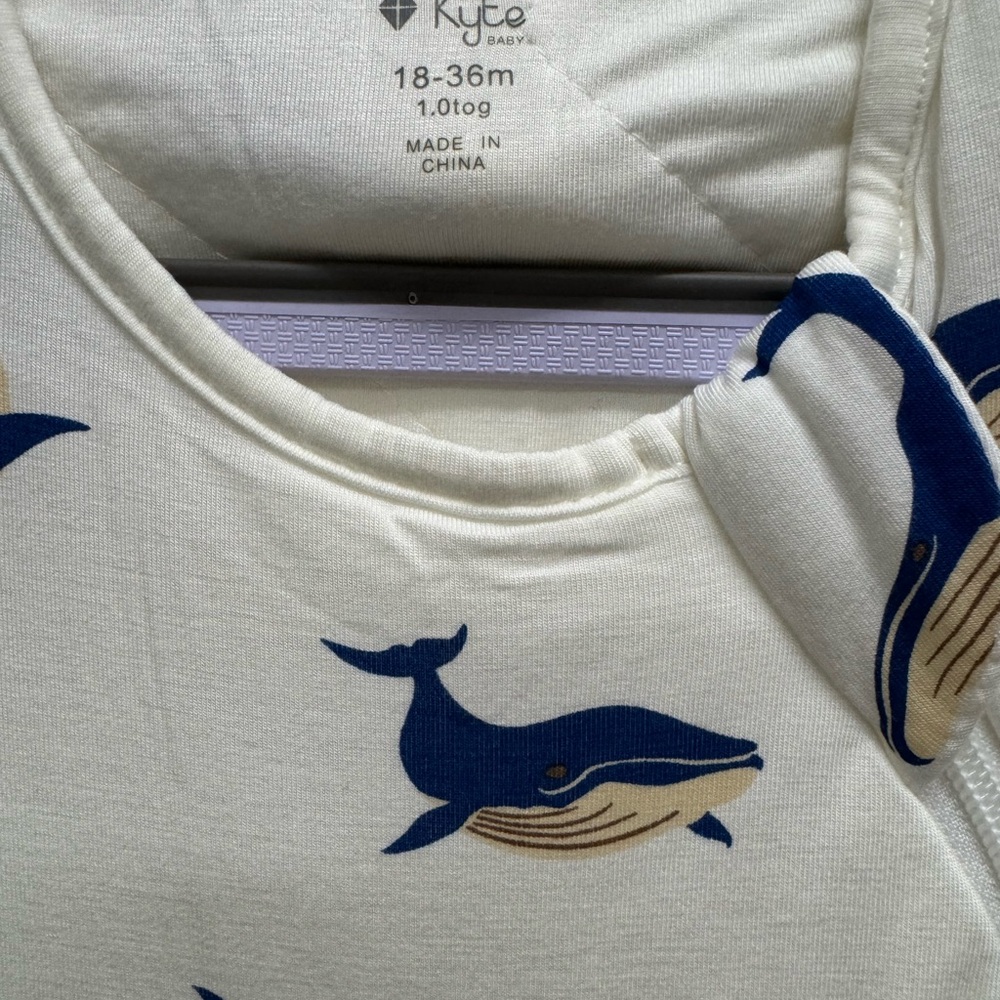 Kyte Baby Whale Sleep Bag 18-36M 1.0 TOG NWT Bamboo - Picture 2 of 3